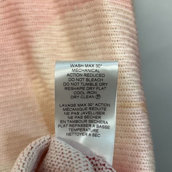 NWT Bianco & Blue Short Sleeve Knit Top Sweater Size Large Acrylic Italy C065 -8 - Picture 9 of 16